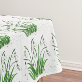 Toalha De Mesa Páscoa branco de cor d'água floral Primavera