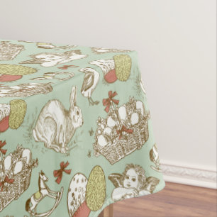 Toalha De Mesa Páscoa de Design de tons de Pastel