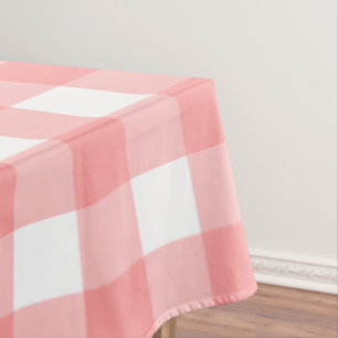 Toalha De Mesa Páscoa de Padrão de Xadrez Vermelha de Framboesa