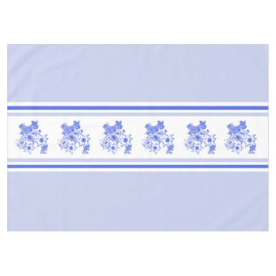 Toalha De Mesa Pássaro Azul e Branco e Edelweiss