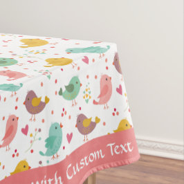 Toalha De Mesa Pássaro Bonito, Pá Rosa, Roxo, Rosa, Personalizado