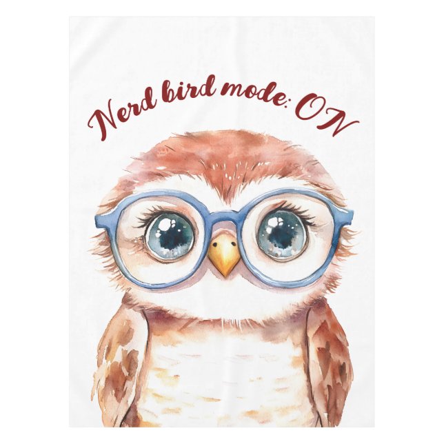 Toalha De Mesa Pássaro do Nerd do geek (Frente)