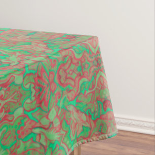 Toalha De Mesa Pássaros árabes Bohemian Oriental Boho Red Green