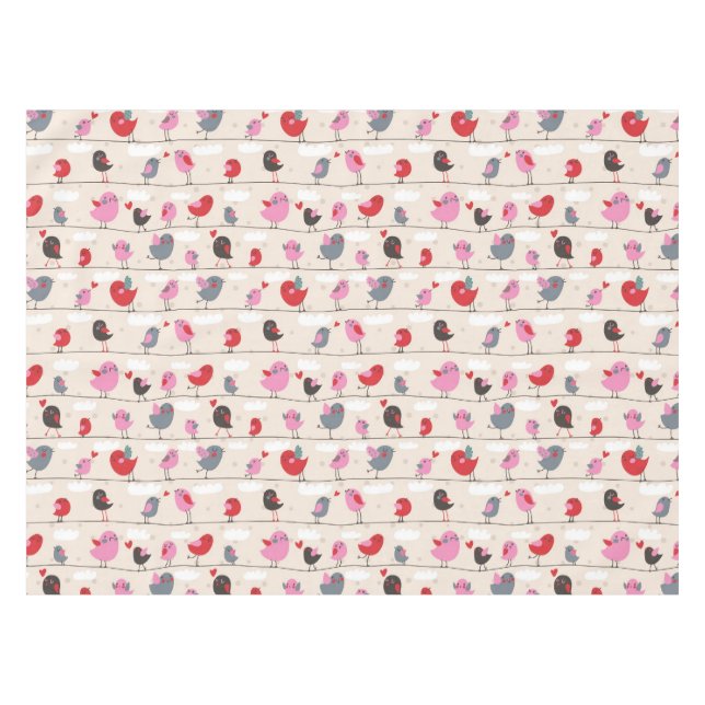 Toalha De Mesa Pássaros no amor (Frente (Horizontal))