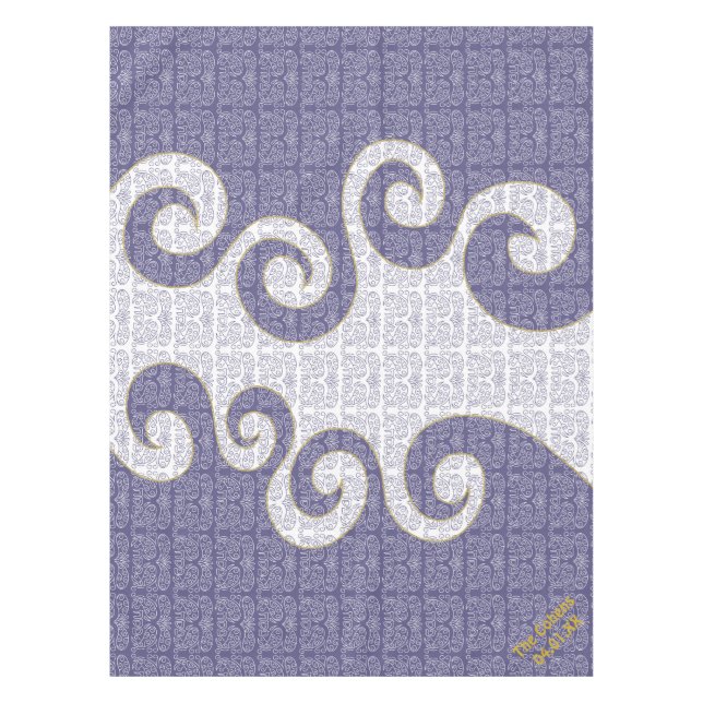 Toalha De Mesa Passover 52/70" Tablecloth "Passover Paisley Sea" (Frente)