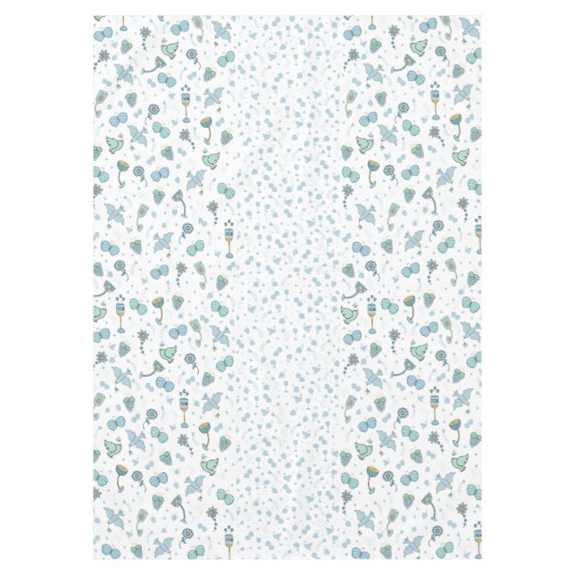 Toalha De Mesa Pasta branca de Páscoa 60 x 80" (Frente)