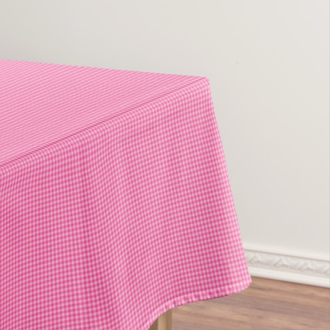 Toalha De Mesa Pasta cor-de-rosa Gingham-52x70 COTTON TABLECLOTH (Posição Original)