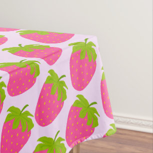 Toalha De Mesa Pastel de Morango Rosa
