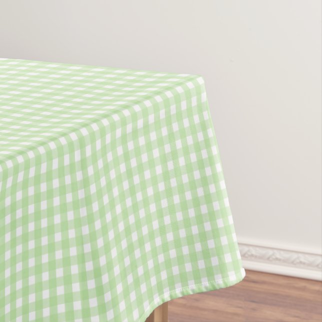 Toalha De Mesa Pastel Green Gingham Pattern (Posição Original)