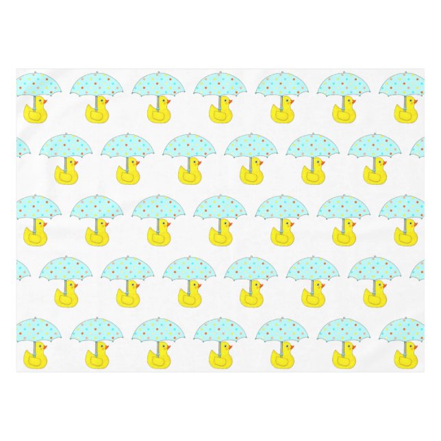 Toalha De Mesa Pato de Borracha do chá de fraldas com Tablecloth  (Frente (Horizontal))