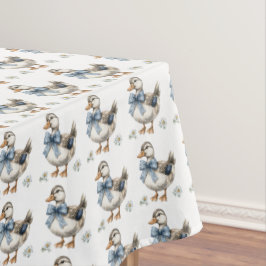 Toalha De Mesa Pato de Páscoa Floral Azul