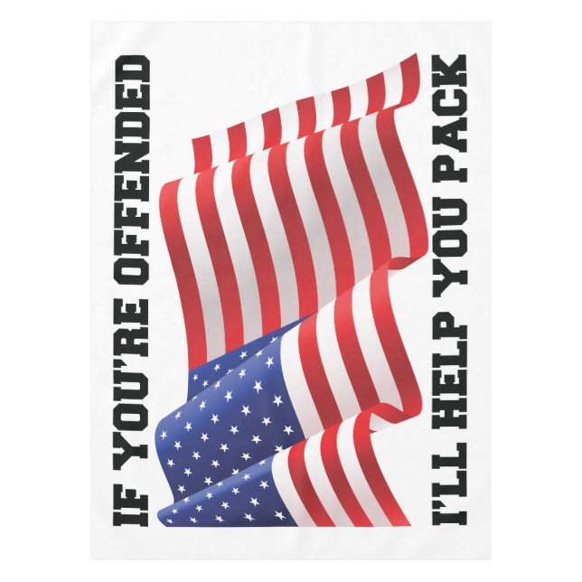 Toalha De Mesa Patriota Americano (Frente)