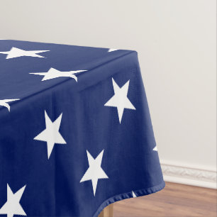 Toalha De Mesa Patriótico marinho azul estrelas brancas e diversã