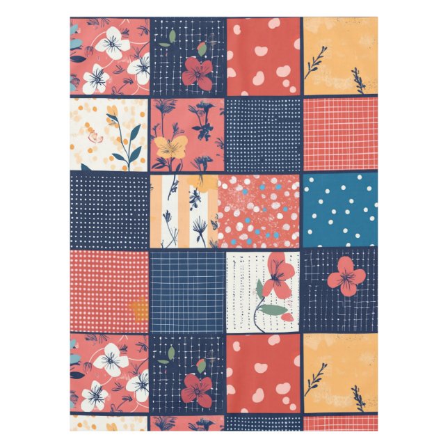 Toalha De Mesa Patterno Floral Vintage (2) (Frente)