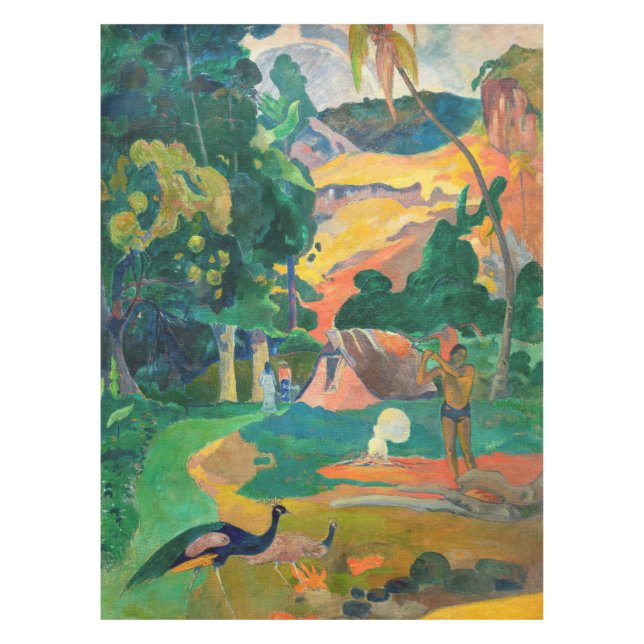 Toalha De Mesa Paul Gauguin - Paisagem com Peacocks / Matamoe (Frente)