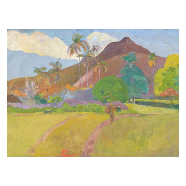 Toalha De Mesa Paul Gauguin - Paisagem Tahitiana (Frente (Horizontal))