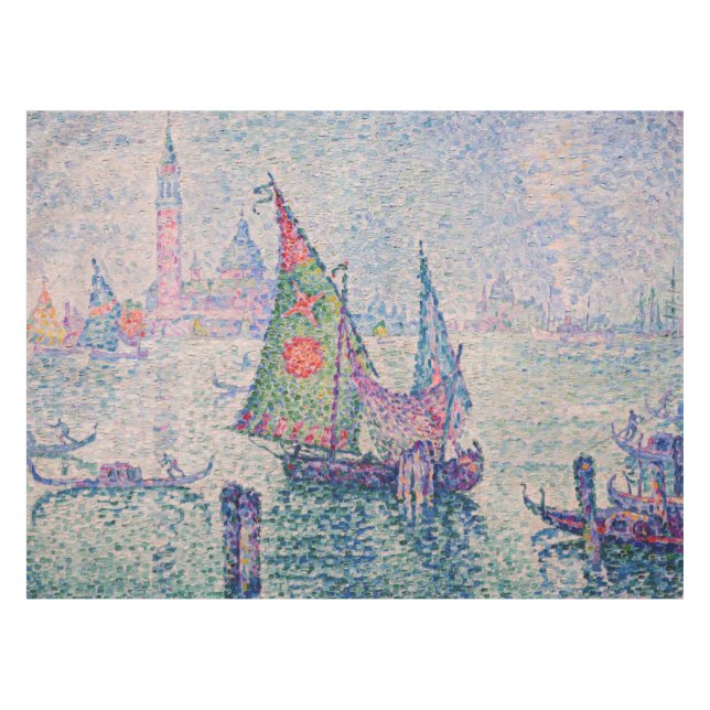Toalha De Mesa Paul Signac - A vela verde (Frente (Horizontal))
