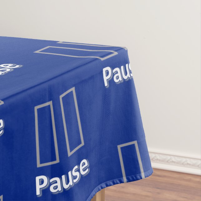 Toalha De Mesa Pausa Azul com Tablecloth (Posição Original)