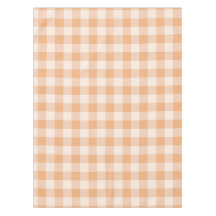 Peach White Checkered Gingham Patterno