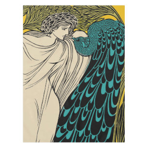 Toalha De Mesa Peacock Fine Art Bird Nouveau
