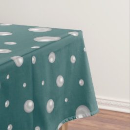 Toalha De Mesa Pearl Pattern on Transformative Teal Background