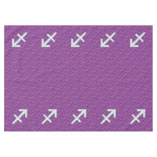 Toalha De Mesa Pearl Sagittarius Zodiac - Sinal fuchsia Digital C
