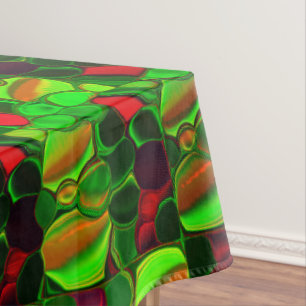 Toalha De Mesa Pedaços de cores, círculos e formas arredondadas.