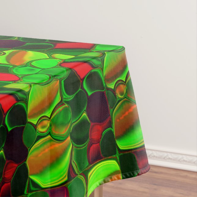 Toalha De Mesa Pedaços de cores, círculos e formas arredondadas. (Posição Original)