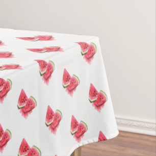 Toalha De Mesa Pedaços de Melancia Suculenta Vermelha - Frescos
