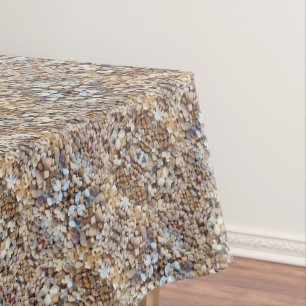 Toalha De Mesa Pedra bege castanha pedras pedras pedras pedras pa