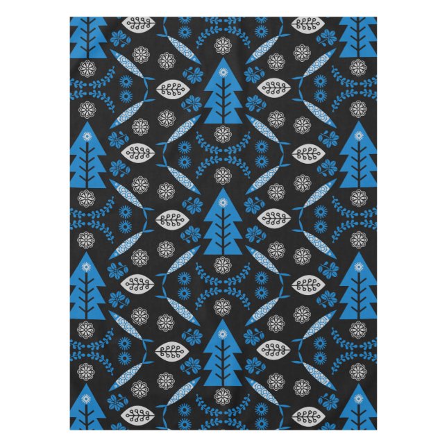 Toalha De Mesa Peixe de Arte Popular Nórdica (Frente)