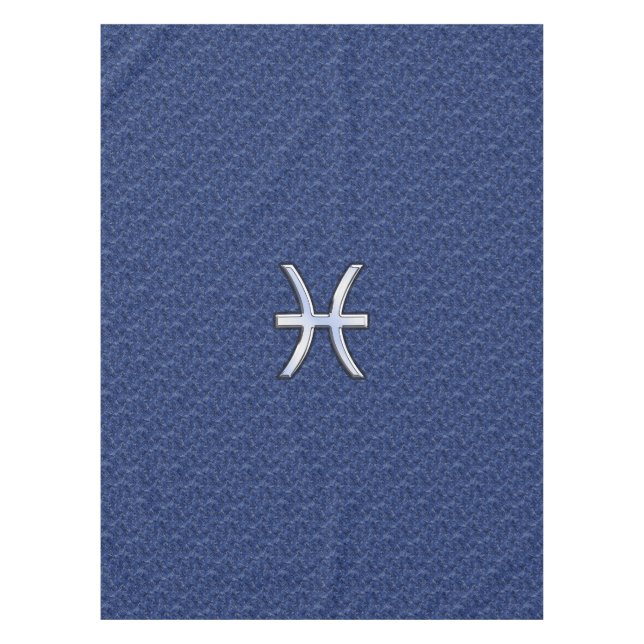 Toalha De Mesa Peixes Sinal Marinho Camuflagem Digital Azul (Frente)