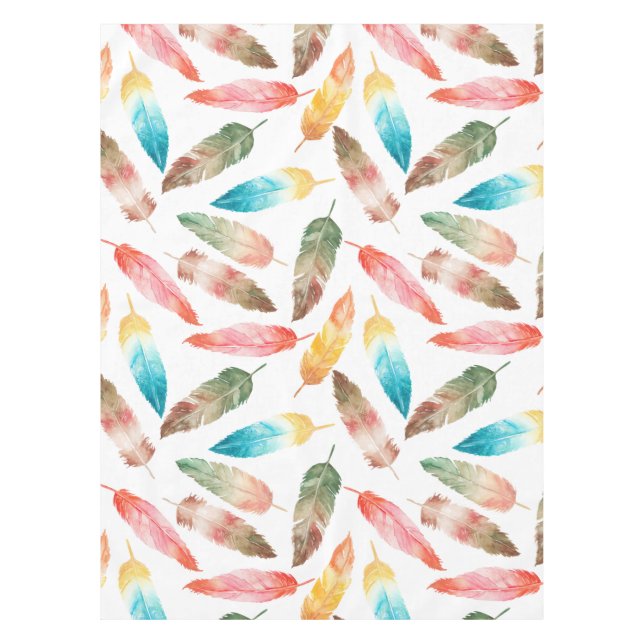 Toalha De Mesa Penas de cores (Frente)