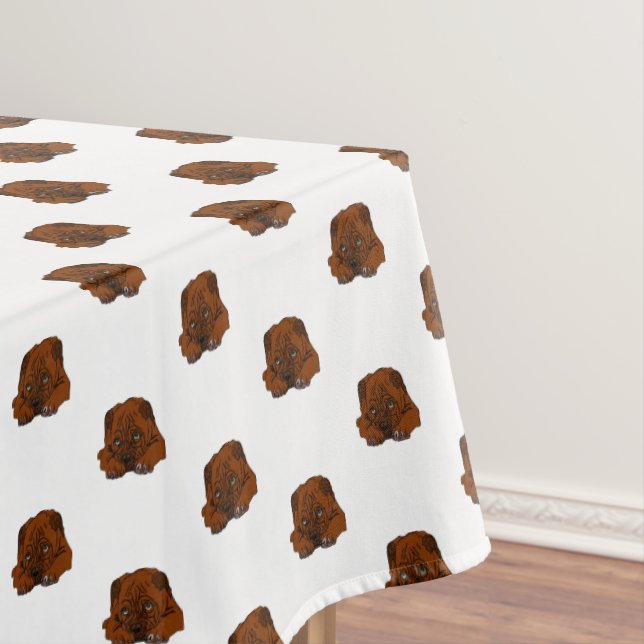 Toalha De Mesa Pequena Tablecloth de Cães - Suas Cores (Posição Original)