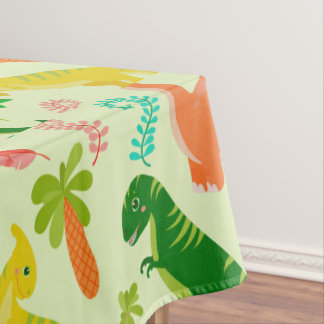 Toalha De Mesa Pequeno Chá de fraldas Dino Bonito