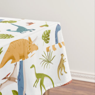 Toalha De Mesa Pequeno Chá de fraldas Dino Bonito