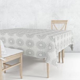 Toalha De Mesa Pequeno floral branco caído no padrão rural