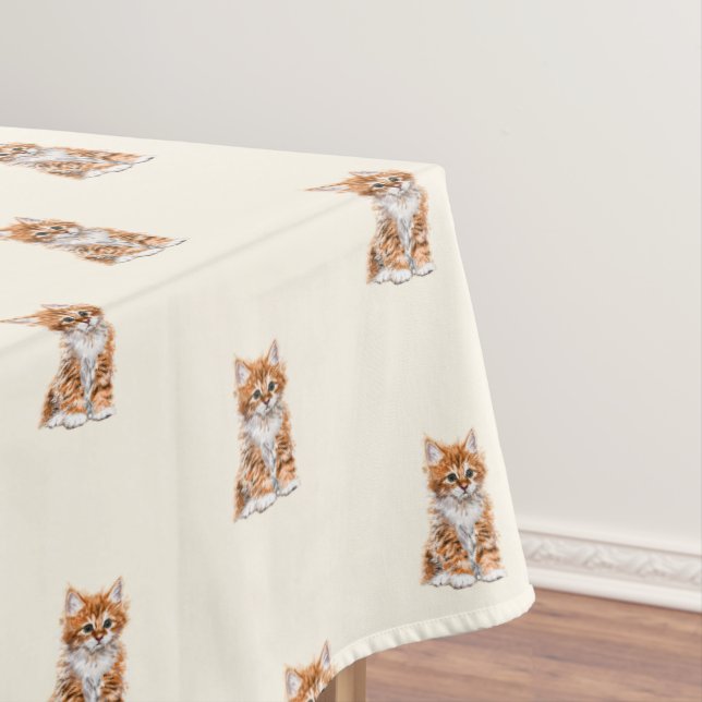 Toalha De Mesa Pequenos Gatinhos Tablecloth - Suas Cores (Posição Original)