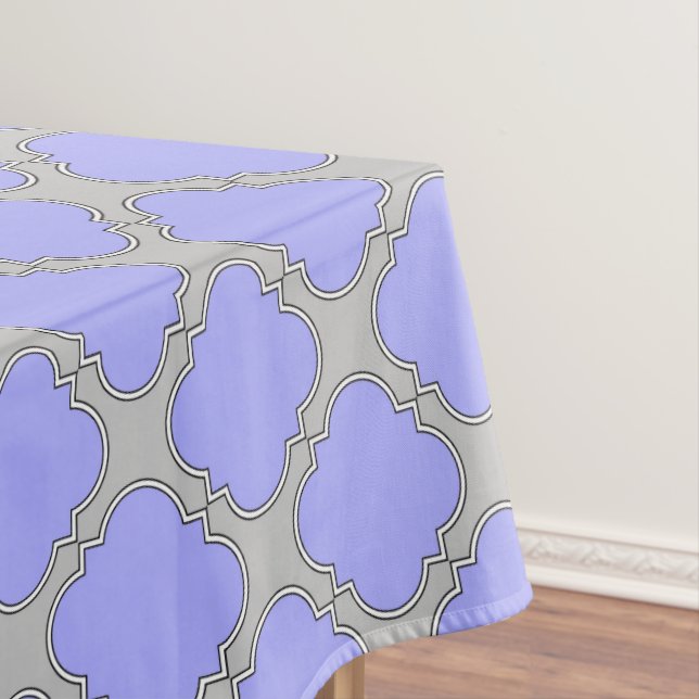 Toalha De Mesa Perfurador quatrefoil e cinza (Posição Original)