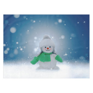 Toalha De Mesa Personagem adorável de boneco de neve de Natal do