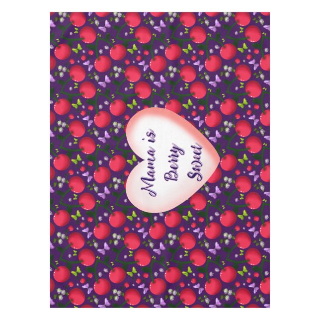 Toalha De Mesa Personalizado e customizado Borboleta Cereja Fofa (Frente)