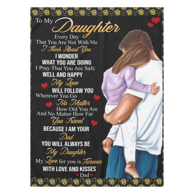 Toalha De Mesa Personalizado Para Meu Cobertor De Filha (Frente)