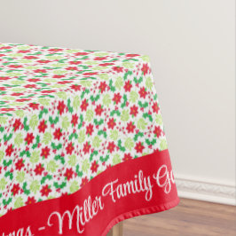 Toalha De Mesa Personalizar Nome ou Texto da Família do Feliz Nat