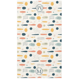 Toalha De Mesa Personalized Minimal Abstract Boho Pastel Colors