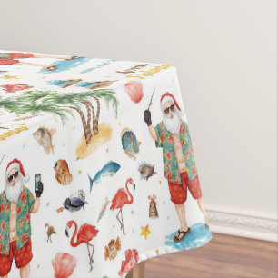 Toalha De Mesa Pescar o Natal temido com Papai Noel