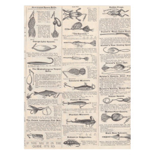 Toalha De Mesa Pescarias Vintage: Pescador antigo dos anos 1900