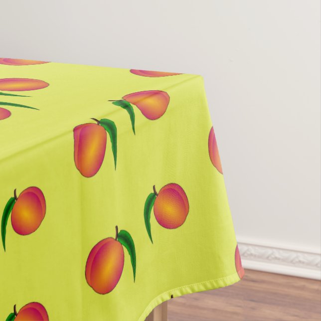 Toalha De Mesa Pêssego padrão da fruta em amarelo (Posição Original)