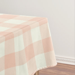 Toalha De Mesa Pêssego Pastel Gingham Buffalo - Padrão de Xadrez 