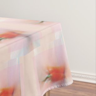 Toalha De Mesa Pêssego Vermelho-Abstrato de-Motif Pequeno, Pêsseg