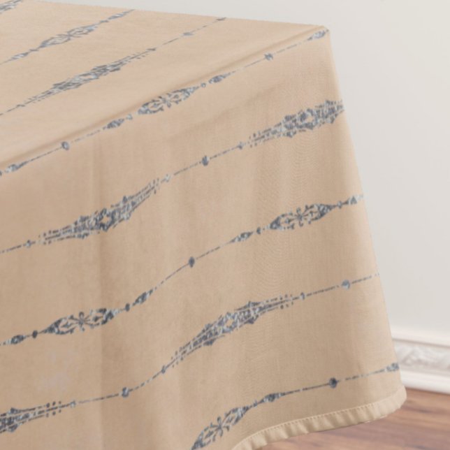Toalha De Mesa Pessegueiros e cinzas de prata elegantes listradas (Criador carregado)